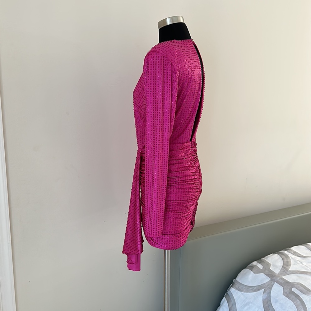 Raisavanessa Embellished Draped Mini Dress - Picture 10 of 11